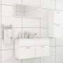 Juego de muebles de baño madera de ingeniería blanco brillo de vidaXL, Muebles de baño - Ref: Foro24-3071024, Precio: 129,51 ...