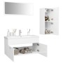 Juego de muebles de baño madera de ingeniería blanco brillo de vidaXL, Muebles de baño - Ref: Foro24-3071024, Precio: 129,51 ...