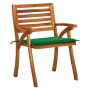 Sillas de jardín 8 uds madera maciza de teca con cojines de vidaXL, Sillas de jardín - Ref: Foro24-3075206, Precio: 757,62 €,...