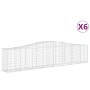 Cestas de gaviones 6 uds forma de arco hierro 400x50x80/100 cm de vidaXL, Maceteros y jardineras - Ref: Foro24-3145947, Preci...