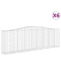 Cestas de gaviones 6 uds forma de arco hierro 400x50x120/140 cm de vidaXL, Maceteros y jardineras - Ref: Foro24-3145973, Prec...