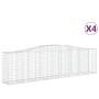 Cestas de gaviones 4 uds forma de arco hierro 400x50x100/120 cm de vidaXL, Maceteros y jardineras - Ref: Foro24-3145958, Prec...