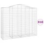Cestas gaviones 18 uds forma de arco hierro 200x50x160/180 cm de vidaXL, Maceteros y jardineras - Ref: Foro24-3145717, Precio...