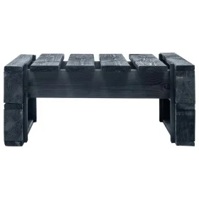 Schwarzer Hocker aus Holzpaletten für den Garten von vidaXL, Hocker für den Außenbereich - Ref: Foro24-45761, Preis: 45,92 €,...