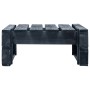 Otomana de palés para jardín madera negro de vidaXL, Otomanas de exterior - Ref: Foro24-45761, Precio: 49,40 €, Descuento: %
