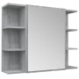 Armario de espejo baño contrachapada gris Sonoma 80x20,5x64 cm de vidaXL, Tocadores de baño - Ref: Foro24-815523, Precio: 89,...