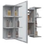Armario de espejo baño contrachapada gris Sonoma 80x20,5x64 cm de vidaXL, Tocadores de baño - Ref: Foro24-815523, Precio: 89,...