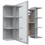 Armario de espejo baño contrachapada gris Sonoma 80x20,5x64 cm de vidaXL, Tocadores de baño - Ref: Foro24-815523, Precio: 89,...