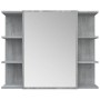 Armario de espejo baño contrachapada gris Sonoma 80x20,5x64 cm de vidaXL, Tocadores de baño - Ref: Foro24-815523, Precio: 89,...