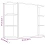 Armario de espejo baño contrachapada gris Sonoma 80x20,5x64 cm de vidaXL, Tocadores de baño - Ref: Foro24-815523, Precio: 89,...