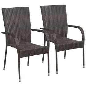Juego de comedor para jardín 3 piezas marrón de vidaXL, Conjuntos de jardín - Ref: Foro24-3068697, Precio: 209,62 €, Descuent...