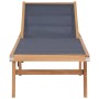 Tumbonas plegables con ruedas 2 uds teca maciza y textilene de vidaXL, Tumbonas - Ref: Foro24-3073000, Precio: 601,83 €, Desc...