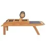 Tumbonas plegables con ruedas 2 uds teca maciza y textilene de vidaXL, Tumbonas - Ref: Foro24-3073000, Precio: 593,06 €, Desc...
