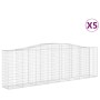 Cestas de gaviones 5 uds forma de arco hierro 400x50x120/140 cm de vidaXL, Maceteros y jardineras - Ref: Foro24-3145972, Prec...