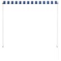 Toldo retráctil azul y blanco 100x150 cm en Toldos | Comprar online en Foru.es