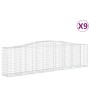 Cestas de gaviones 9 uds forma de arco hierro 400x50x100/120 cm de vidaXL, Maceteros y jardineras - Ref: Foro24-3145963, Prec...