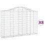 Cestas de gaviones 8 uds forma de arco hierro 200x30x120/140 cm de vidaXL, Maceteros y jardineras - Ref: Foro24-3145457, Prec...