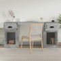 Escritorio con armario contrachapada gris sonoma de vidaXL, Escritorios - Ref: Foro24-3185333, Precio: 163,56 €, Descuento: %