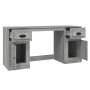 Escritorio con armario contrachapada gris sonoma de vidaXL, Escritorios - Ref: Foro24-3185333, Precio: 163,56 €, Descuento: %