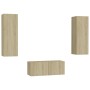 Set muebles de salón TV 3 pzas madera ingeniería roble Sonoma de vidaXL, Muebles TV - Ref: Foro24-3078973, Precio: 127,69 €, ...