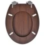Asientos inodoro con tapas de cierre suave 2 uds MDF marrón de vidaXL, Asientos de inodoros y bidés - Ref: Foro24-275906, Pre...