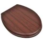Asiento de inodoro con tapas 2 uds MDF marrón de vidaXL, Asientos de inodoros y bidés - Ref: Foro24-275909, Precio: 90,52 €, ...