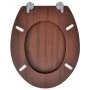 Asiento de inodoro con tapas 2 uds MDF marrón de vidaXL, Asientos de inodoros y bidés - Ref: Foro24-275909, Precio: 90,52 €, ...