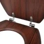 Asiento de inodoro con tapas 2 uds MDF marrón de vidaXL, Asientos de inodoros y bidés - Ref: Foro24-275909, Precio: 90,52 €, ...