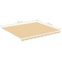 Tela de repuesto para toldo amarillo y blanco 4x3,5 m de vidaXL, Toldos - Ref: Foro24-311938, Precio: 56,40 €, Descuento: %