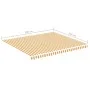 Tela de repuesto para toldo amarillo y blanco 4x3,5 m de vidaXL, Toldos - Ref: Foro24-311938, Precio: 56,80 €, Descuento: %