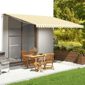 Replacement fabric for yellow and white awning 5x3.5 m by vidaXL, Awnings - Ref: Foro24-311942, Price: 72,96 €, Discount: %