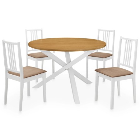 Juego de muebles de comedor 5 piezas MDF blanco de vidaXL, muebles para cocinas y comedores - Ref: Foro24-276402, Precio: 467...