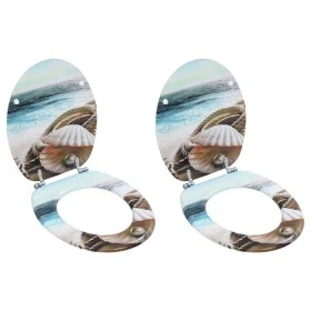 Toilet seat WC 2 units MDF lid shell design by vidaXL, Toilet and bidet seats - Ref: Foro24-276993, Price: 80,89 €, Discount: %