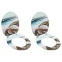 Toilet seat WC 2 units MDF lid shell design by vidaXL, Toilet and bidet seats - Ref: Foro24-276993, Price: 80,89 €, Discount: %