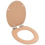 Asiento inodoro WC 2 uds tapa de cierre suave MDF diseño bambú de vidaXL, Asientos de inodoros y bidés - Ref: Foro24-276994, ...
