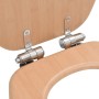 Asiento inodoro WC 2 uds tapa de cierre suave MDF diseño bambú de vidaXL, Asientos de inodoros y bidés - Ref: Foro24-276994, ...
