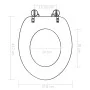 Asiento inodoro WC 2 uds tapa de cierre suave MDF diseño bambú de vidaXL, Asientos de inodoros y bidés - Ref: Foro24-276994, ...