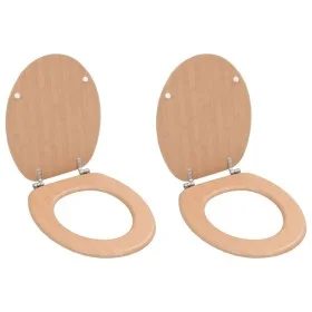 Asiento de inodoro WC 2 uds tapa suave MDF bambú de vidaXL, Asientos de inodoros y bidés - Ref: Foro24-276995, Precio: 78,06 ...