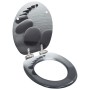 Asiento inodoro WC 2 uds tapa de cierre suave MDF diseño rocas de vidaXL, Asientos de inodoros y bidés - Ref: Foro24-276996, ...