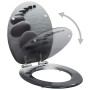 Asiento inodoro WC 2 uds tapa de cierre suave MDF diseño rocas de vidaXL, Asientos de inodoros y bidés - Ref: Foro24-276996, ...