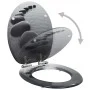 Asiento inodoro WC 2 uds tapa de cierre suave MDF diseño rocas de vidaXL, Asientos de inodoros y bidés - Ref: Foro24-276996, ...