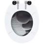 Asiento inodoro WC 2 uds tapa de cierre suave MDF diseño rocas de vidaXL, Asientos de inodoros y bidés - Ref: Foro24-276996, ...