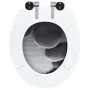 Asiento inodoro WC 2 uds tapa de cierre suave MDF diseño rocas de vidaXL, Asientos de inodoros y bidés - Ref: Foro24-276996, ...