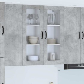Armario de cocina mural Gris Concreto 80 x 31 x 100 cm en Armarios de cocina | Comprar online en Foru.es
