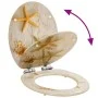 WC toilet seat 2 pcs soft close lid MDF starfish by vidaXL, Toilet and bidet seats - Ref: Foro24-276997, Price: 102,25 €, Dis...