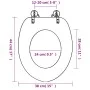 WC toilet seat 2 pcs soft close lid MDF starfish by vidaXL, Toilet and bidet seats - Ref: Foro24-276997, Price: 102,25 €, Dis...