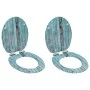 WC toilet seat 2 pcs soft closing lid MDF old wood by vidaXL, Toilet and bidet seats - Ref: Foro24-276999, Price: 84,60 €, Di...