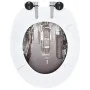 Asiento inodoro WC 2 uds tapa cierre suave MDF diseño New York by vidaXL, Toilet and bidet seats - Ref: Foro24-277000, Price:...
