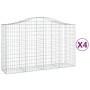 Cestas de gaviones 4 uds forma de arco hierro 200x50x120/140 cm de vidaXL, Maceteros y jardineras - Ref: Foro24-3145663, Prec...