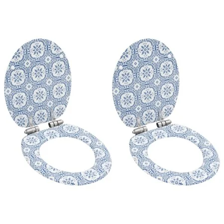 WC toilet seat 2 pcs soft closing lid MDF porcelain design by vidaXL, Toilet and bidet seats - Ref: Foro24-277002, Price: 108...